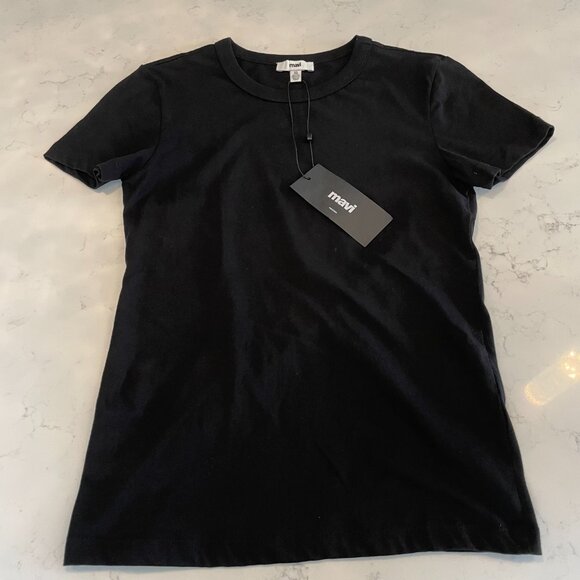 Mavi Short Slv Crew Neck M1612281-900 100% Cotton Tee Black Sz XS - Picture 7 of 7